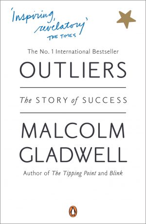 The cover of the book Outliers by Malcolm Gladwell