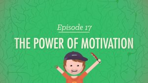 The title for the Crash Course video on the power of motivation