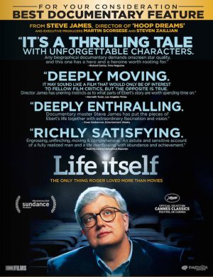 The cover of the DVD of Life Itself, the story of Roger Ebert's life