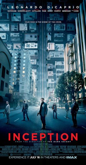 The cover of the DVD of Inception, the mind-bending film from Christopher Nolan
