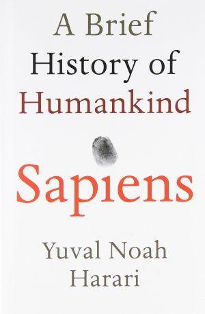 The cover of the book Sapiens by Yuval Noah Harari