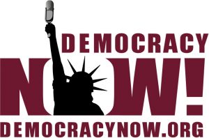 The logo for Democracy Now!, the independent news website