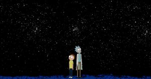 Rick and Morty contemplating the meaning of life
