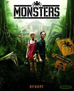 The cover of the DVD for Monsters, low-budget film that was made against all the odds